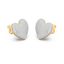 Heart Studs in White