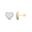 Heart Studs in White
