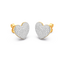 Heart Studs in White