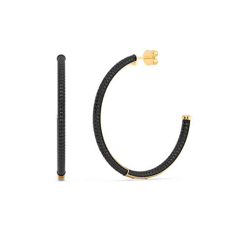 Hoop Earrings in Black