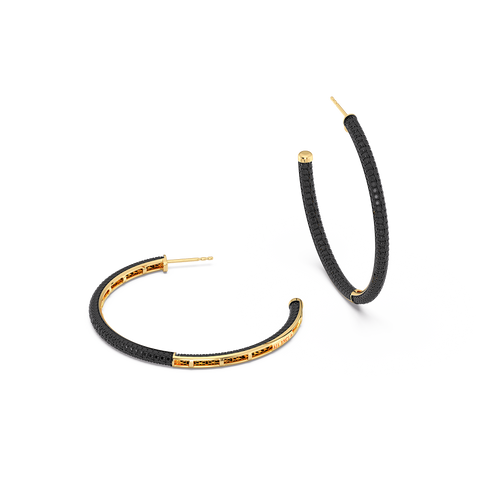 Hoop Earrings in Black