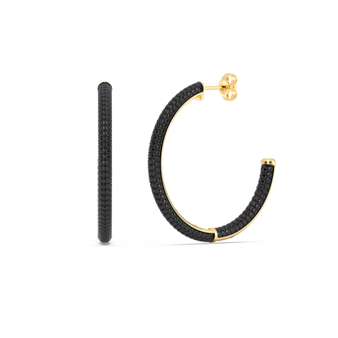 Hoop Earrings in Black
