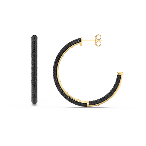 Hoop Earrings in Black