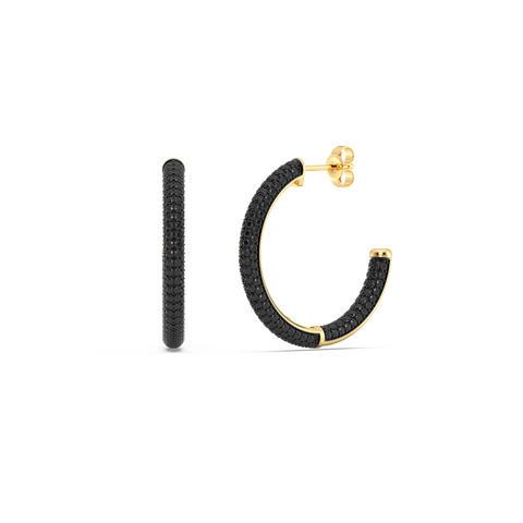 Hoop Earrings in Black