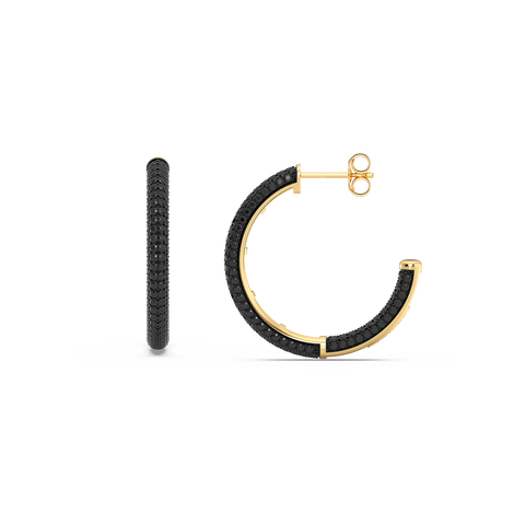 Hoop Earrings in Black