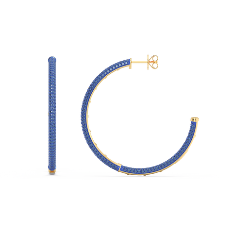 Hoop Earrings in Blue