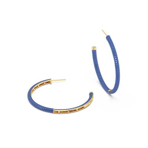Hoop Earrings in Blue