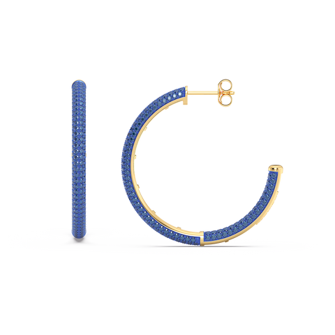 Hoop Earrings in Blue