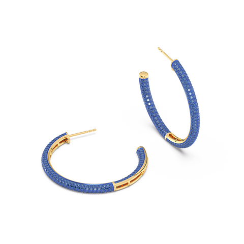 Hoop Earrings in Blue