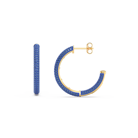 Hoop Earrings in Blue