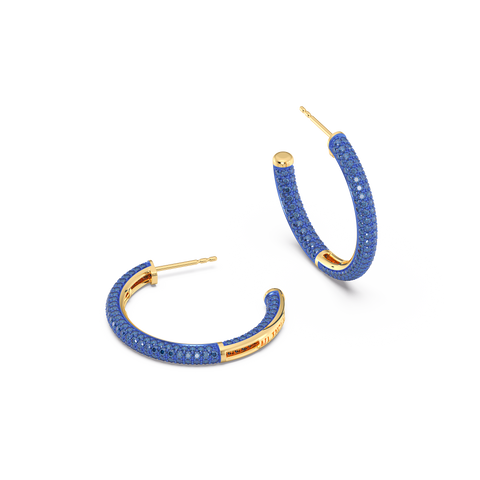 Hoop Earrings in Blue