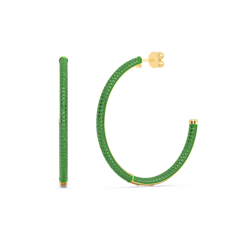 Hoop Earrings in Green