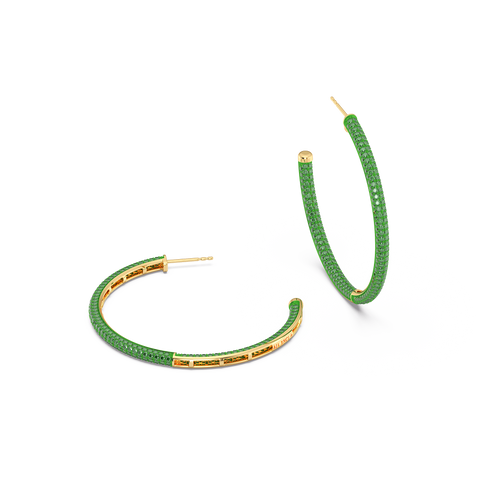 Hoop Earrings in Green