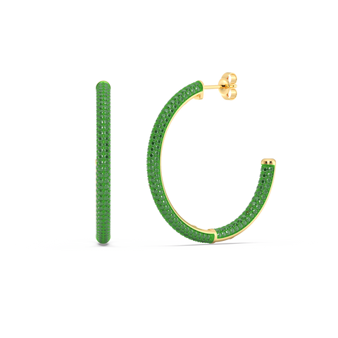 Hoop Earrings in Green