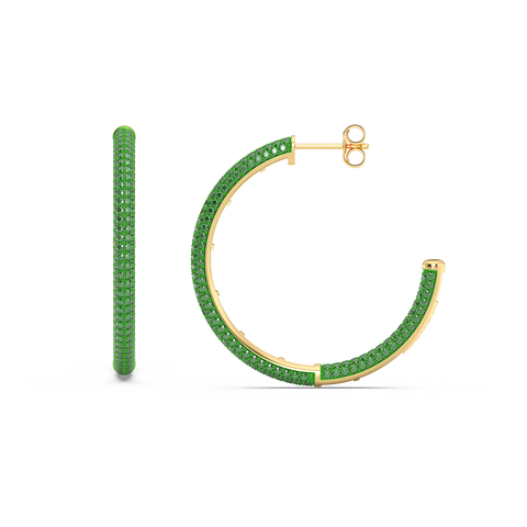 Hoop Earrings in Green