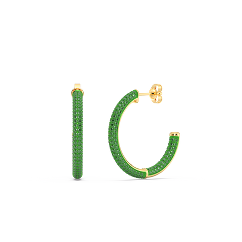 Hoop Earrings in Green