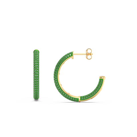 Hoop Earrings in Green