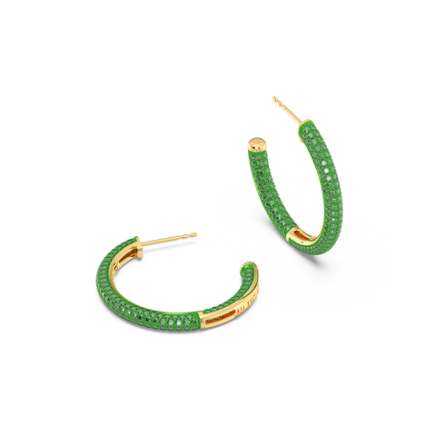 Hoop Earrings in Green