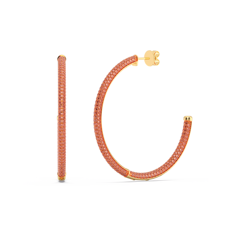 Hoop Earrings in Orange