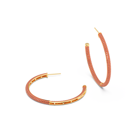Hoop Earrings in Orange
