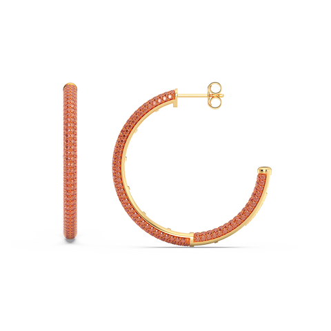Hoop Earrings in Orange