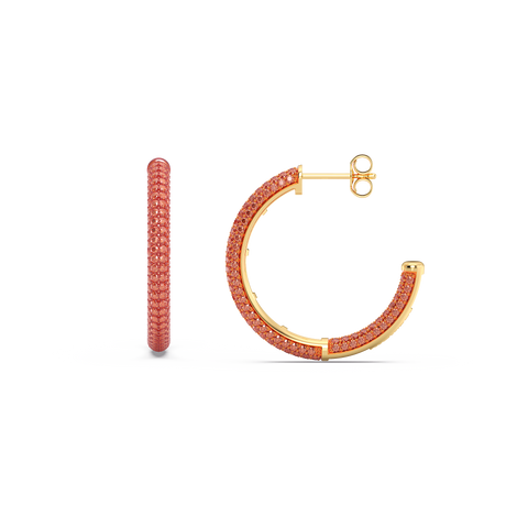 Hoop Earrings in Orange