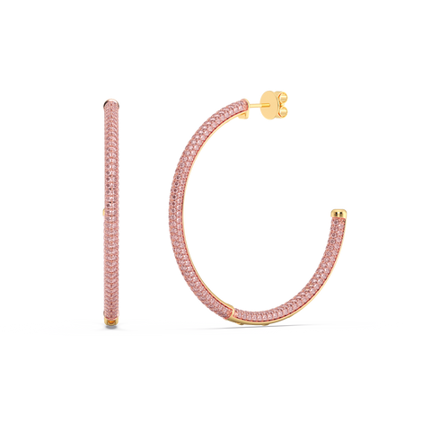 Hoop Earrings in Pink