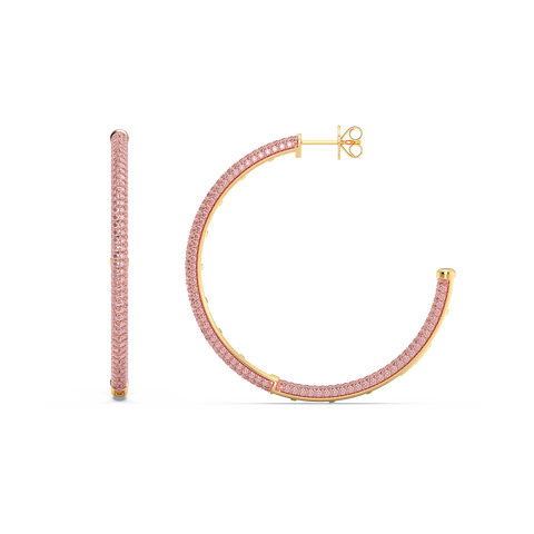 Hoop Earrings in Pink