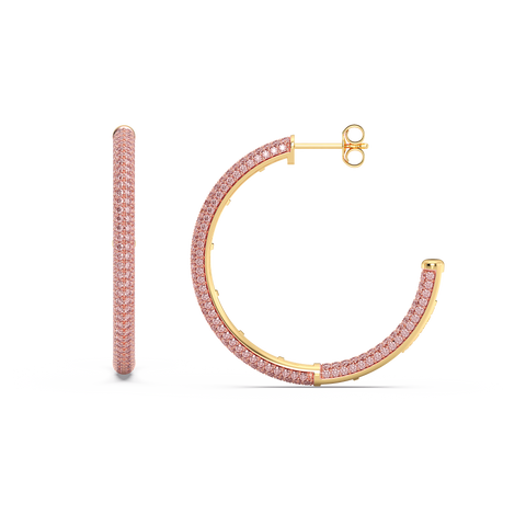 Hoop Earrings in Pink