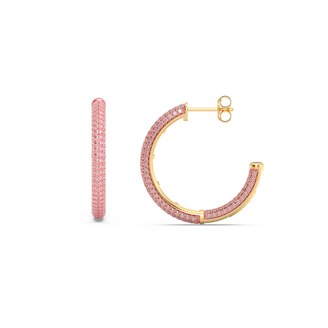 Hoop Earrings in Pink
