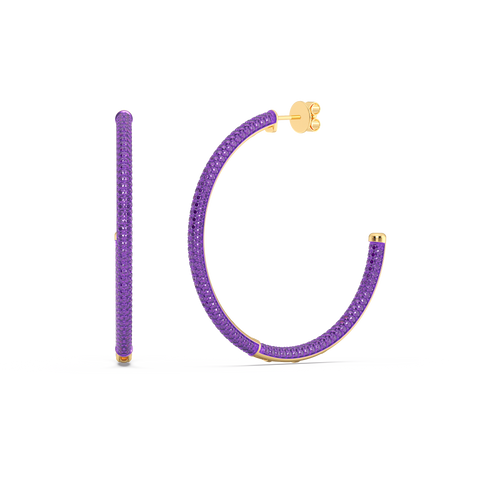 Hoop Earrings in Purple