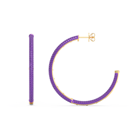 Hoop Earrings in Purple