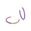 Hoop Earrings in Purple