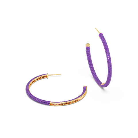 Hoop Earrings in Purple