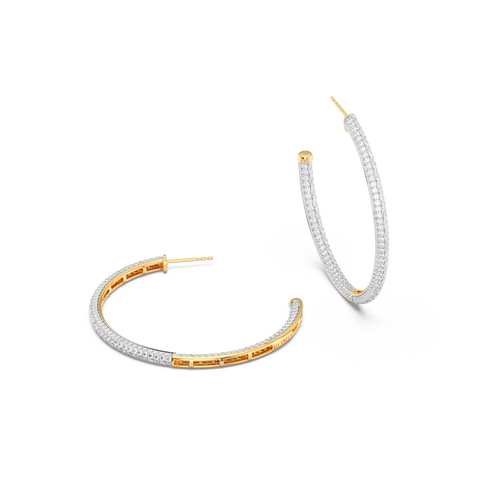 Hoop Earrings in White