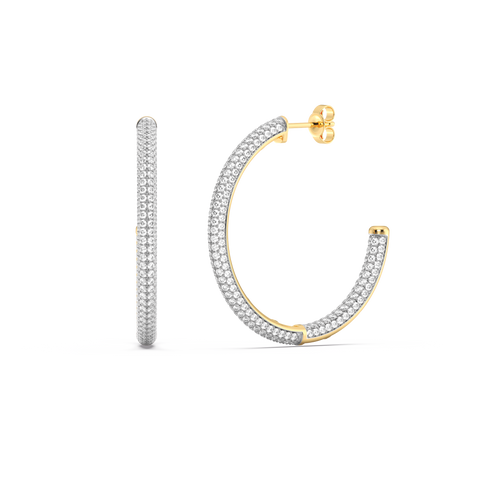 Hoop Earrings in White