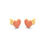 Heart Studs in Orange