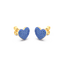 Heart Studs in Blue