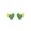 Heart Studs in Green