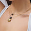 Star Pendant Necklace in Black