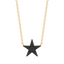 Star Pendant Necklace in Black