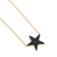 Star Pendant Necklace in Black