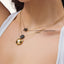 Star Pendant Necklace in Black
