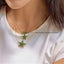 Star Pendant Necklace in Green