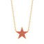 Star Pendant Necklace in Orange
