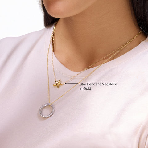 Star Pendant Necklace in Gold