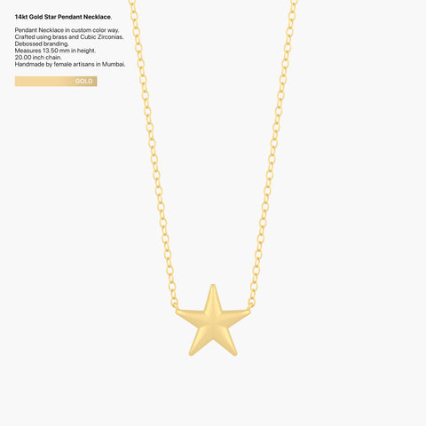 Star Pendant Necklace in Gold