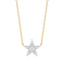 Star Pendant Necklace in White