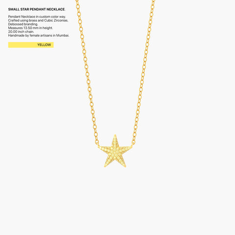 Star Pendant Necklace in Yellow