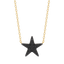 Star Pendant Necklace in Black